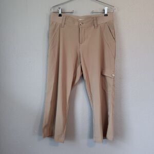 Riders by Lee Cargo Pants Womens 6 Medium Beige Stretch Pockets Casual Cropped